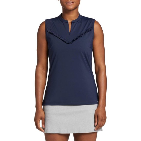 Lady Hagen Tops - NWT Lady Hagen Women's Front Ruffle Sleeveless Golf Polo